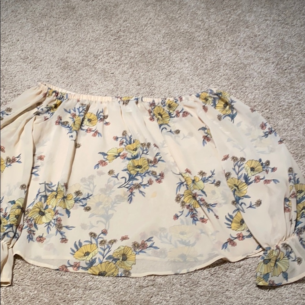 Cute floral off the shoulder